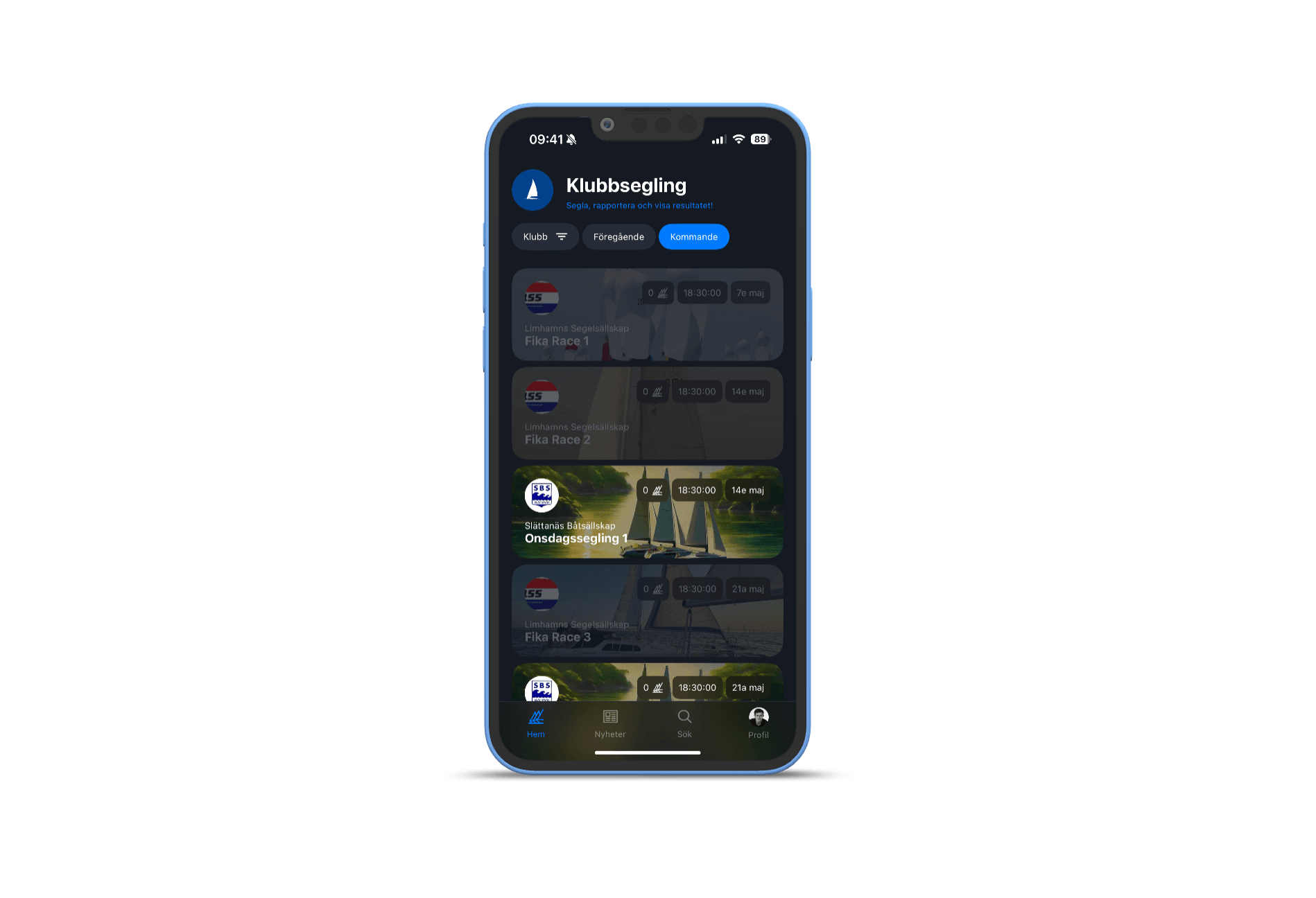 Klubbsegling — product by Enra Digital for Klubbsegling